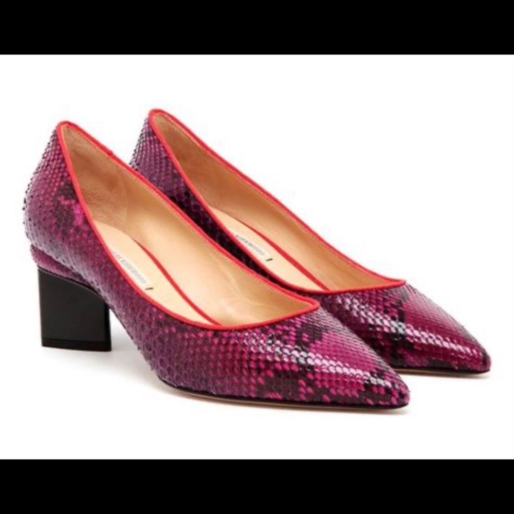 Nicholas Kirkwood Purple Python Prism Pumps